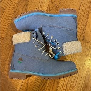 Size 10 mens Just Don denim Timberlands, not original box